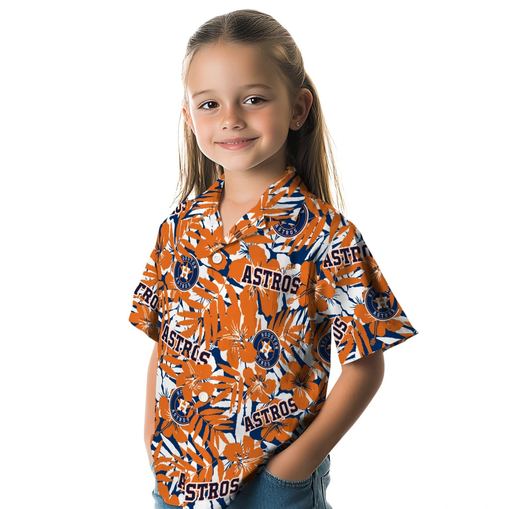 Houston Astros Hawaiian Shirt - Hibiscus Overlay | Moonbestprint