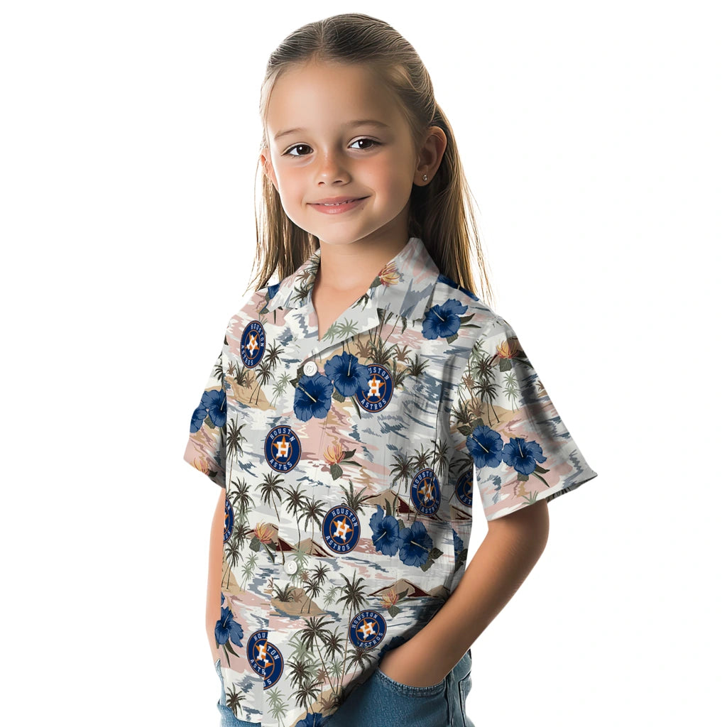 Houston Astros Hawaiian Shirt - Hibiscus Seaside | Moonbestprint