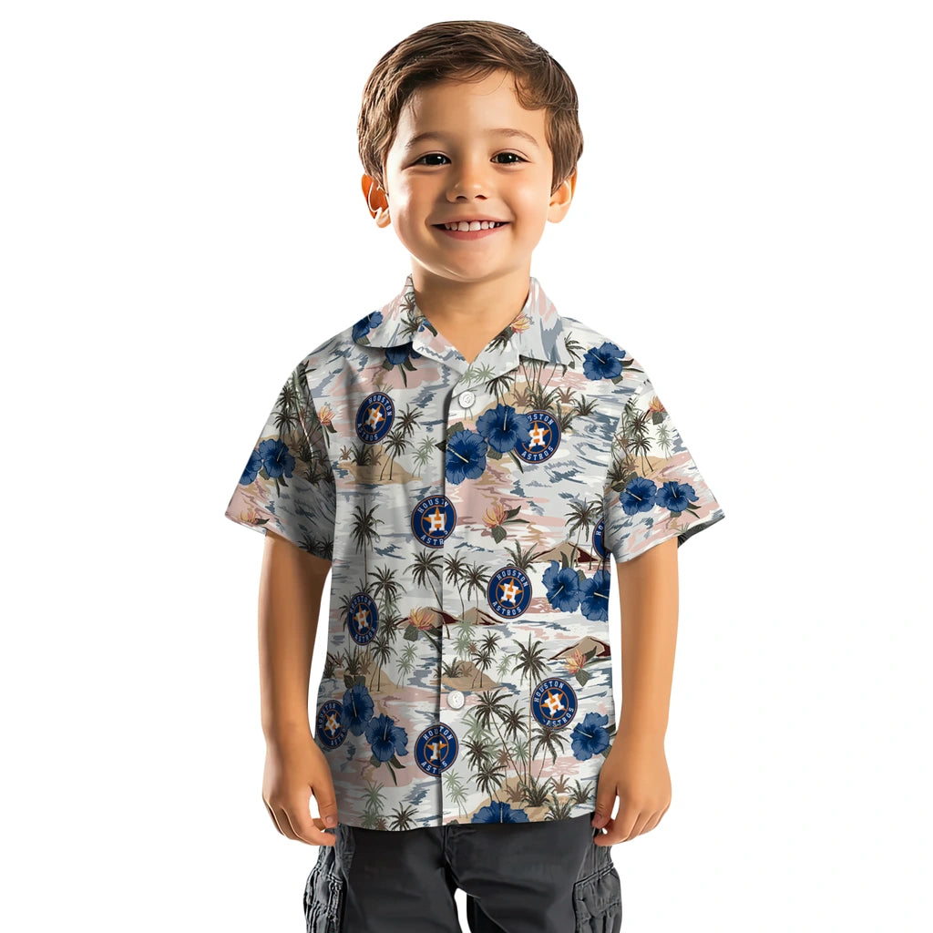 Houston Astros Hawaiian Shirt - Hibiscus Seaside | Moonbestprint