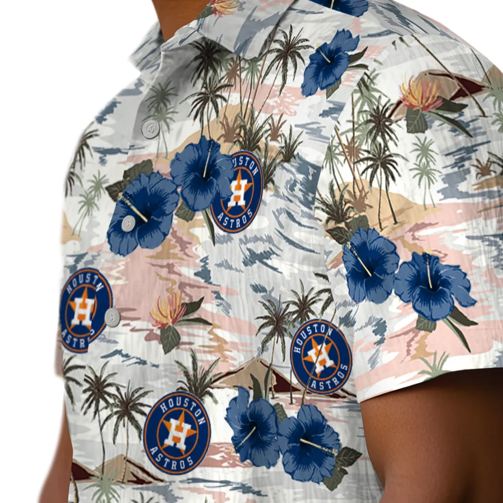 Houston Astros Hawaiian Shirt - Hibiscus Seaside | Moonbestprint