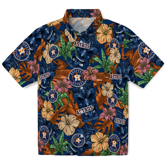 Houston Astros Hawaiian Shirt - Hibiscus Tiki Jungle | Moonbestprint