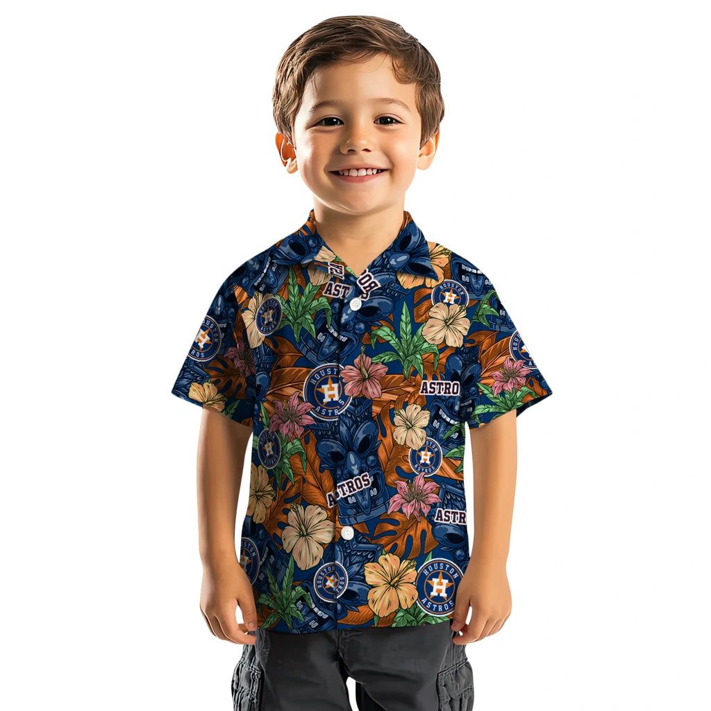 Houston Astros Hawaiian Shirt - Hibiscus Tiki Jungle | Moonbestprint