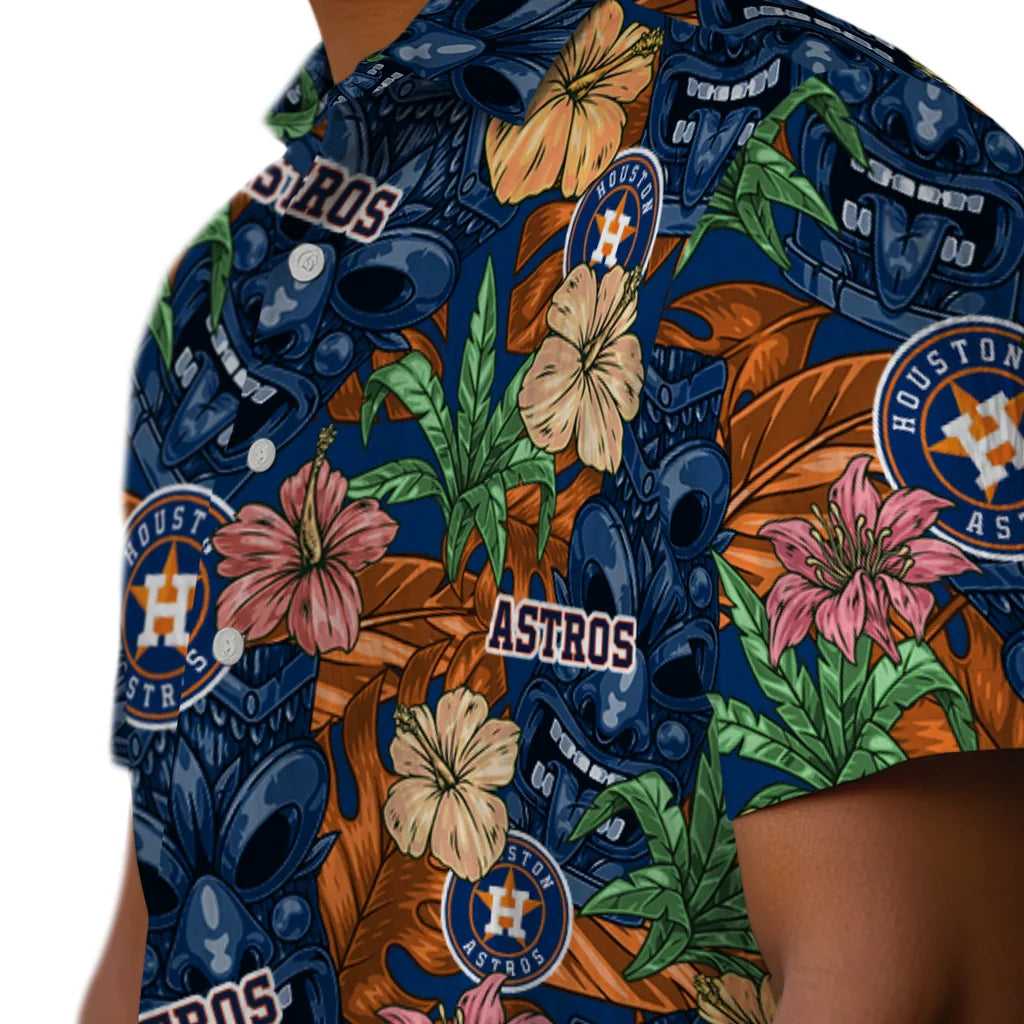 Houston Astros Hawaiian Shirt - Hibiscus Tiki Jungle | Moonbestprint