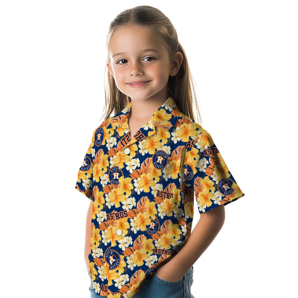 Houston Astros Hawaiian Shirt - Hibiscus Tropics | Moonbestprint