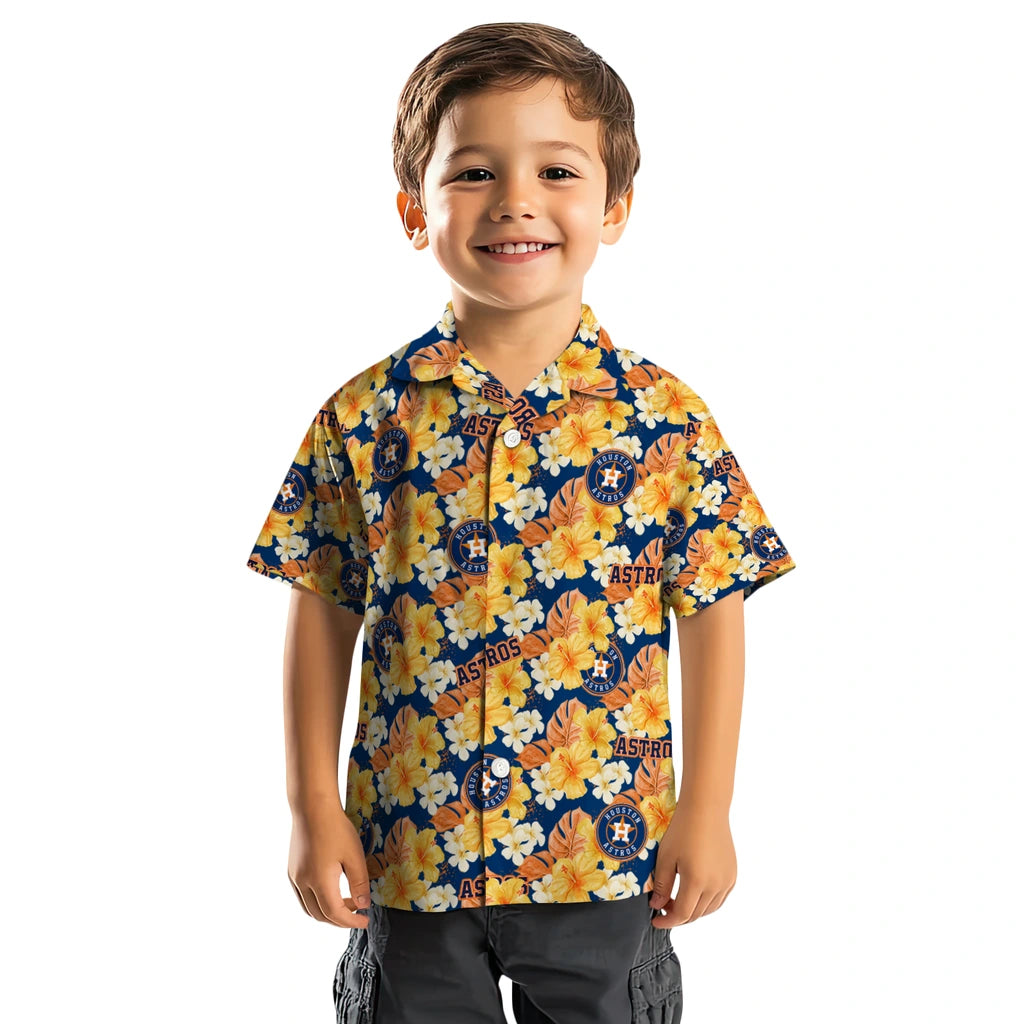 Houston Astros Hawaiian Shirt - Hibiscus Tropics | Moonbestprint