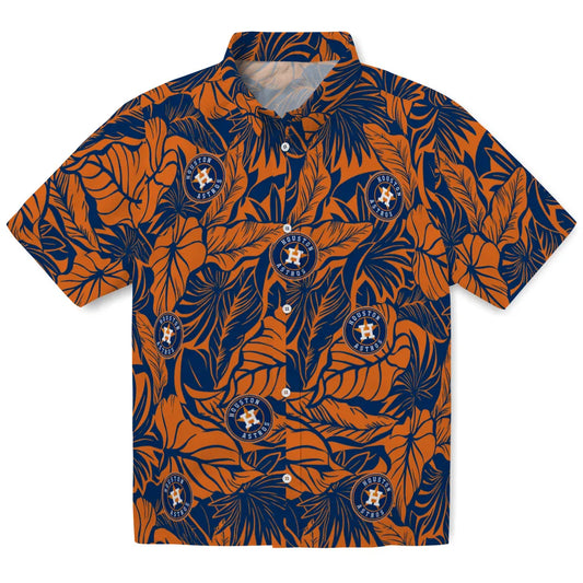 Houston Astros Hawaiian Shirt - Monstera Layer | Moonbestprint