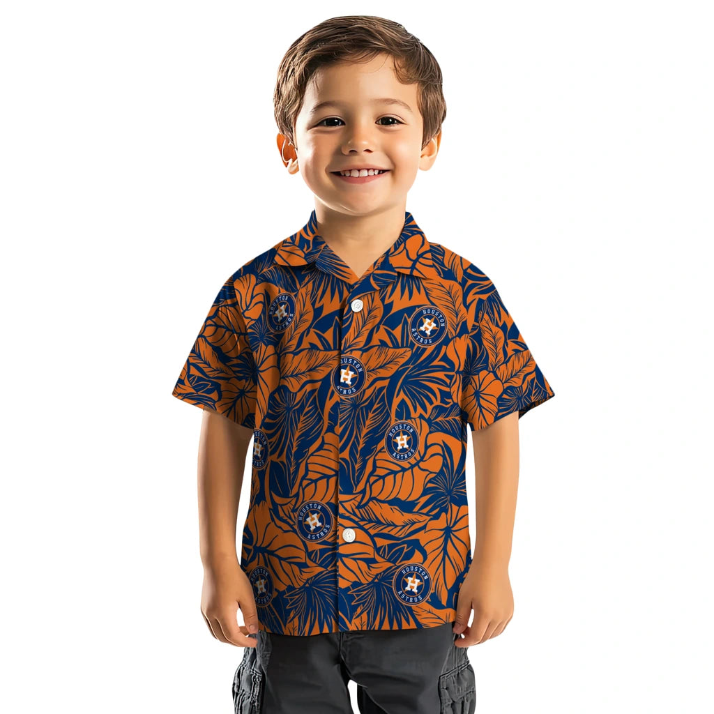 Houston Astros Hawaiian Shirt - Monstera Layer | Moonbestprint