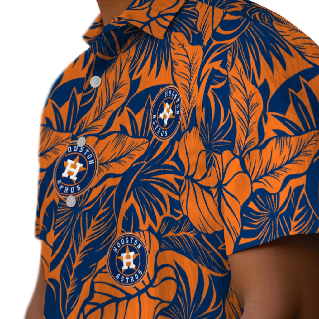 Houston Astros Hawaiian Shirt - Monstera Layer | Moonbestprint