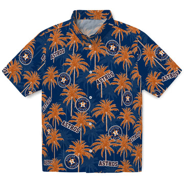 Houston Astros Hawaiian Shirt - Palm Tree Motif | Moonbestprint