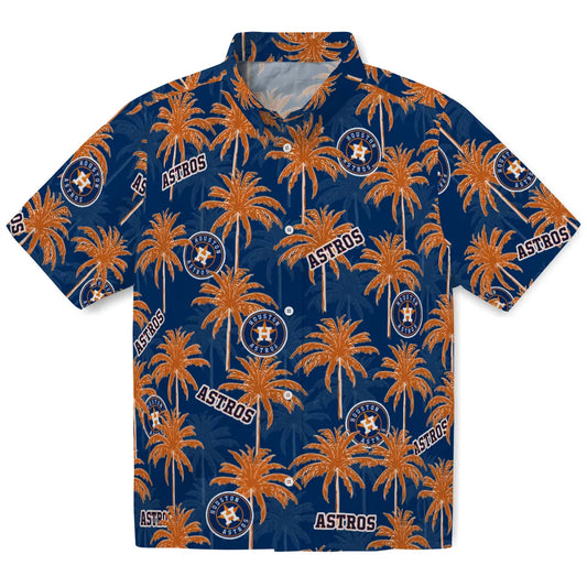 Houston Astros Hawaiian Shirt - Palm Tree Motif | Moonbestprint