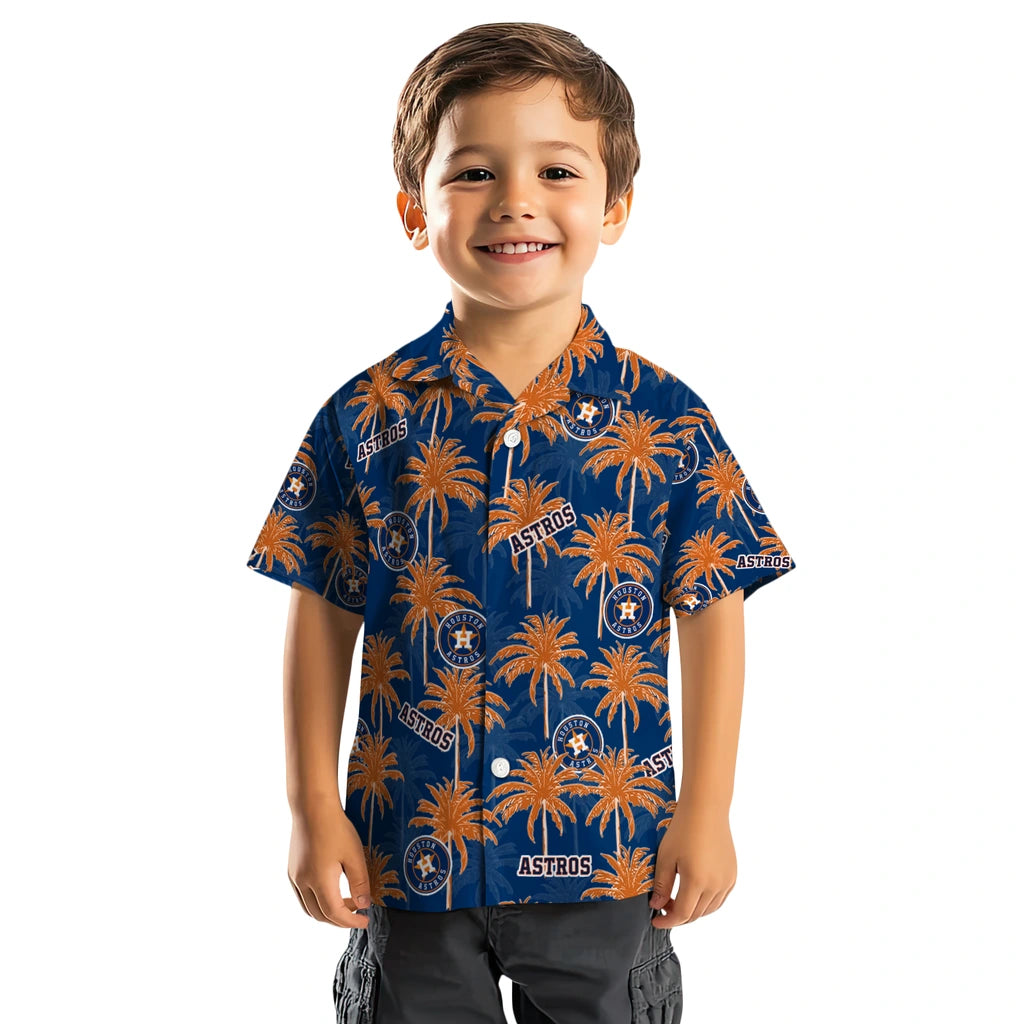 Houston Astros Hawaiian Shirt - Palm Tree Motif | Moonbestprint