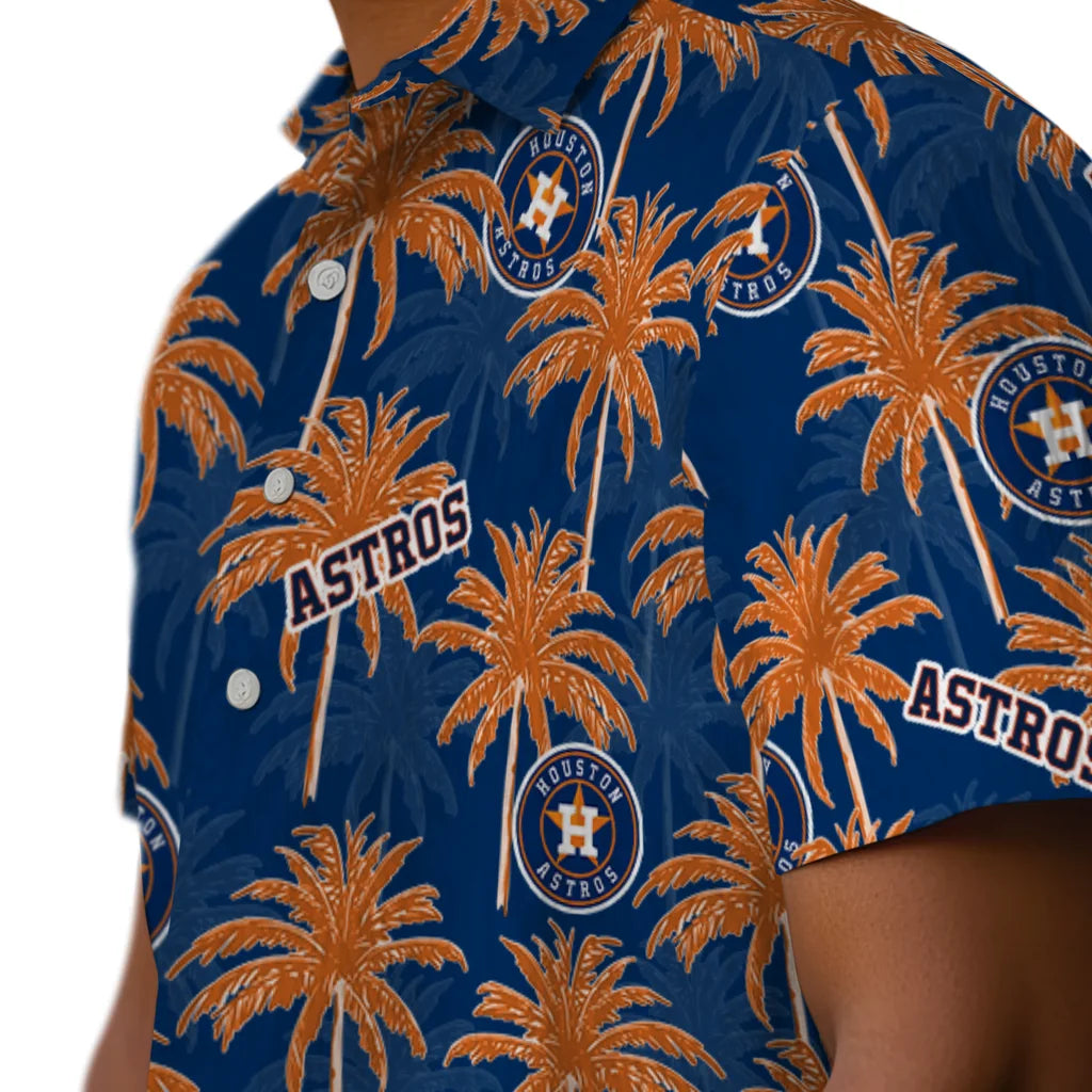 Houston Astros Hawaiian Shirt - Palm Tree Motif | Moonbestprint