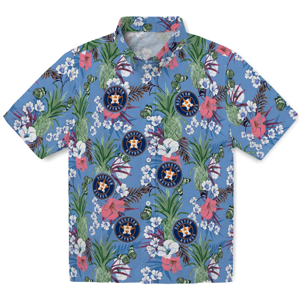 Houston Astros Hawaiian Shirt - Pineapple Bouquet | Moonbestprint