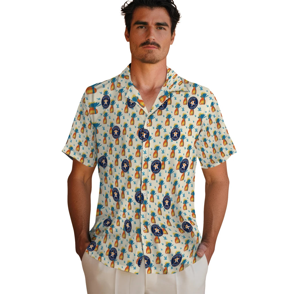 Houston Astros Hawaiian Shirt - Pineapple Delight | Moonbestprint