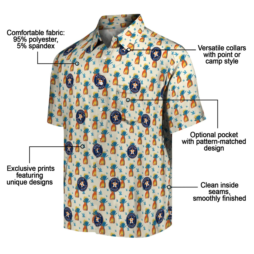 Houston Astros Hawaiian Shirt - Pineapple Delight | Moonbestprint