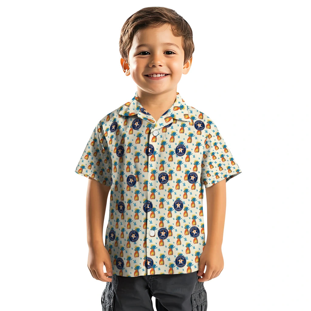 Houston Astros Hawaiian Shirt - Pineapple Delight | Moonbestprint
