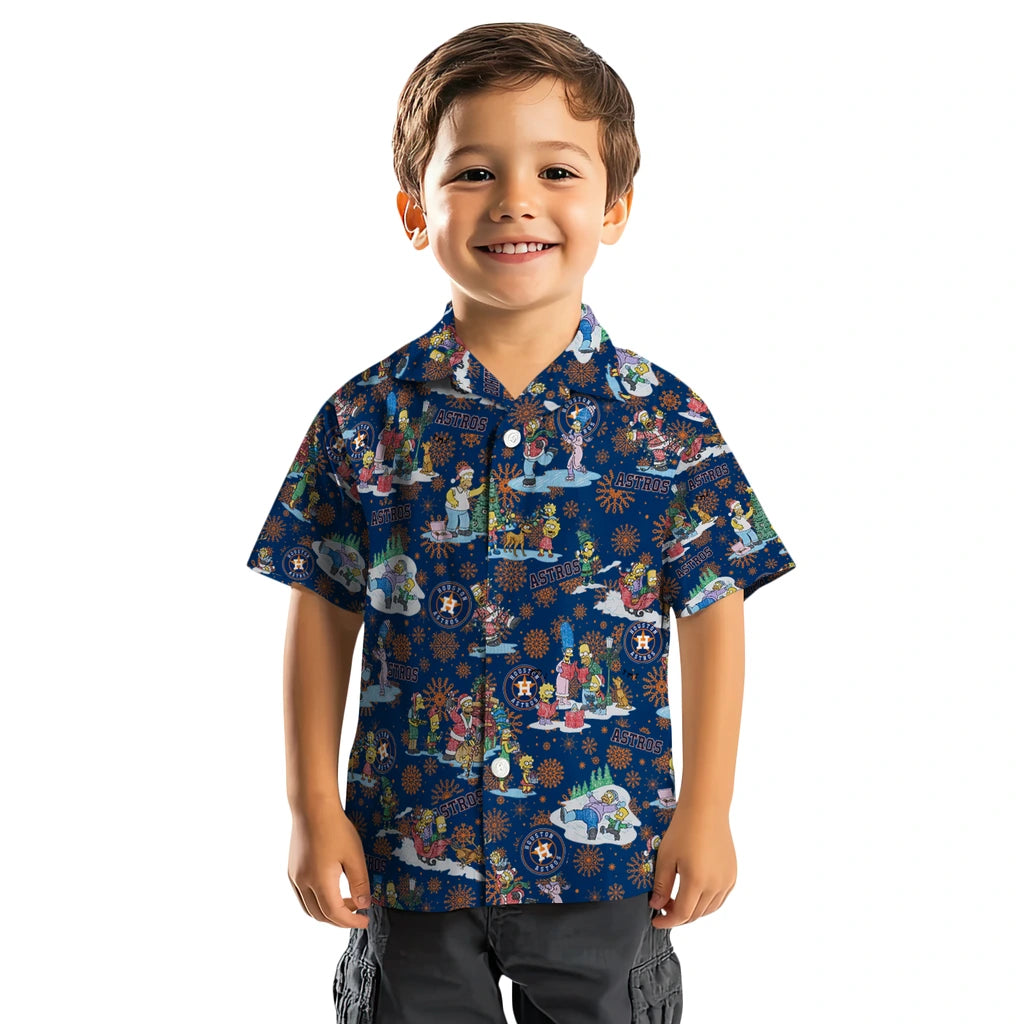 Houston Astros Hawaiian Shirt - Simpsons Christmas | Moonbestprint