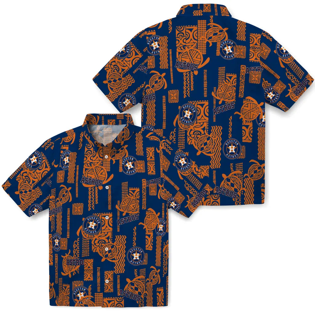 Houston Astros Hawaiian Shirt - Turtle Lines | Moonbestprint