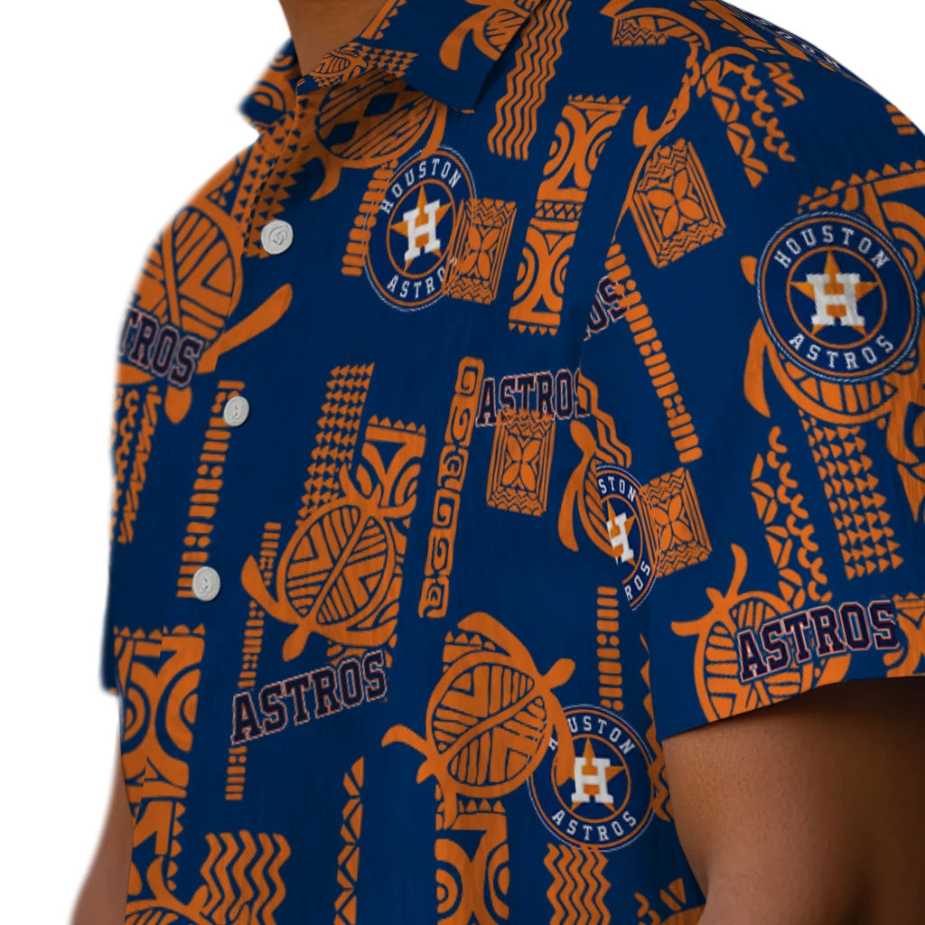 Houston Astros Hawaiian Shirt - Turtle Lines | Moonbestprint
