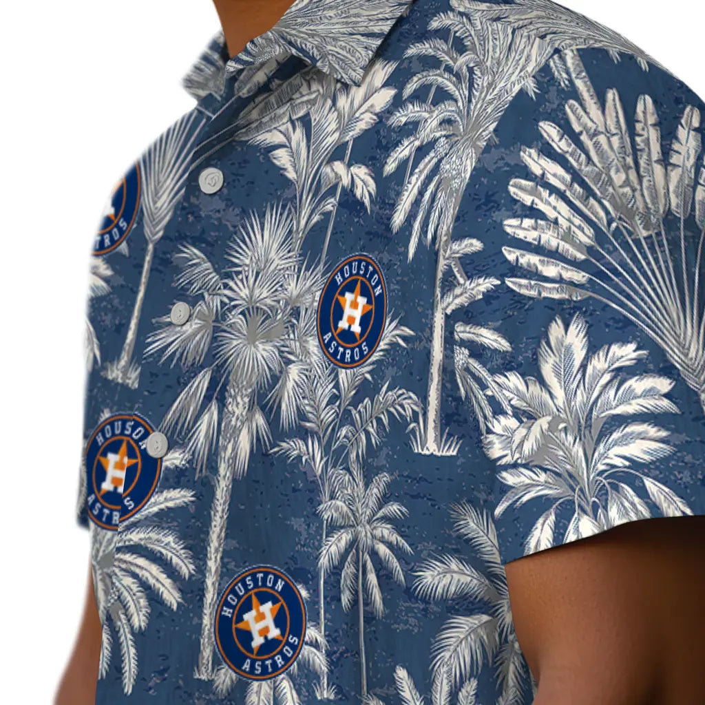 Houston Astros Hawaiian Shirt - Vintage Palm Tree | Moonbestprint