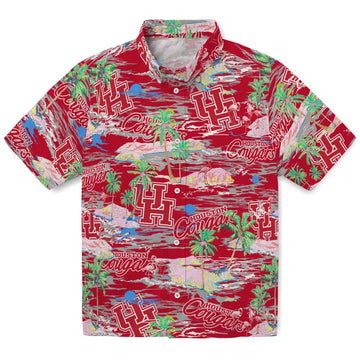 Houston Cougars Flamingo Retreat 2026 Hawaiian Shirt – Moonbestprint
