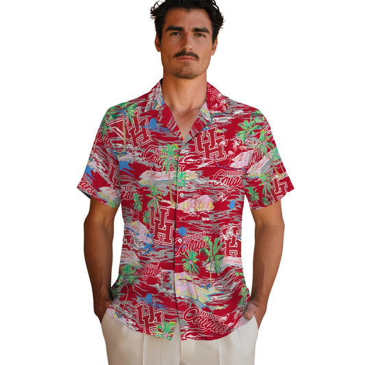 Houston Cougars Flamingo Retreat 2026 Hawaiian Shirt – Moonbestprint
