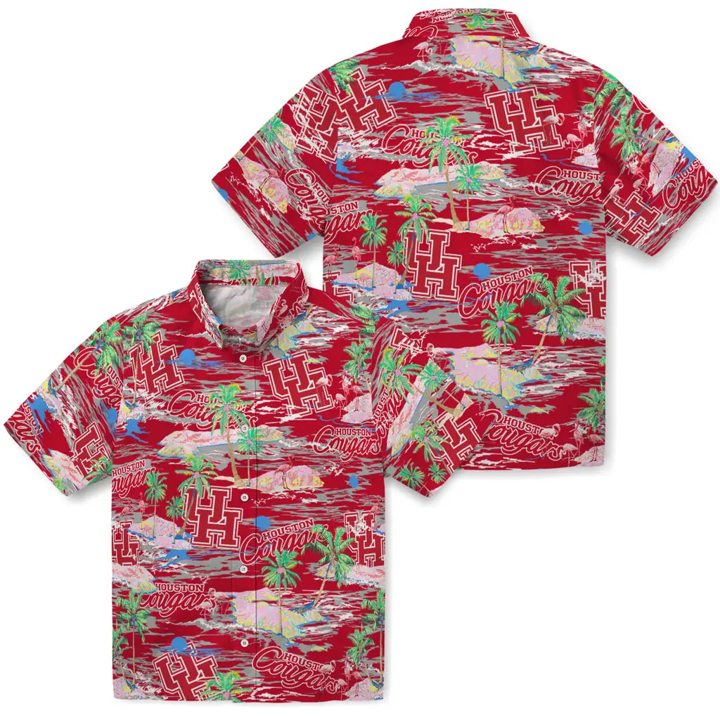 Houston Cougars Flamingo Retreat 2026 Hawaiian Shirt – Moonbestprint