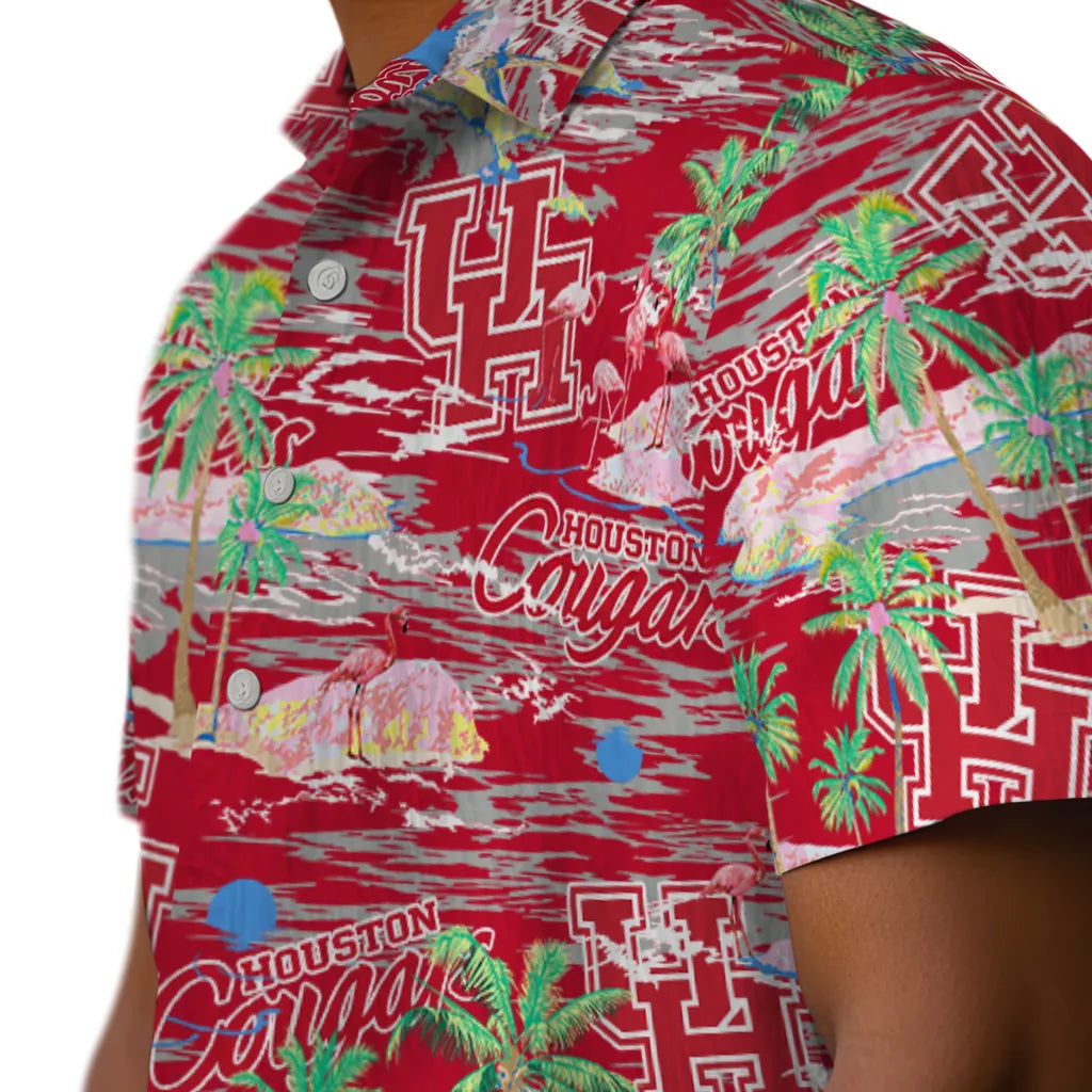 Houston Cougars Flamingo Retreat 2026 Hawaiian Shirt – Moonbestprint