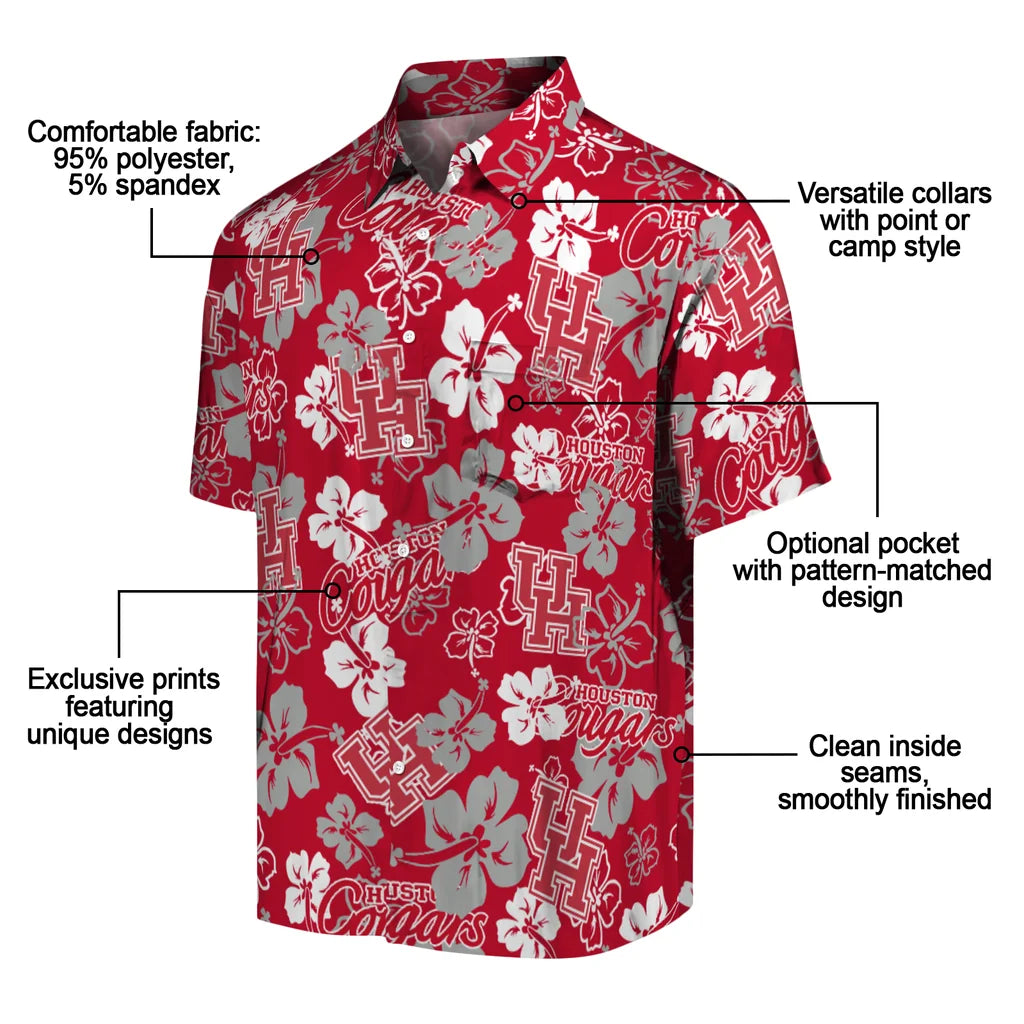 Houston Cougars Hibiscus Bloom Hawaiian Shirt – Moonbestprint