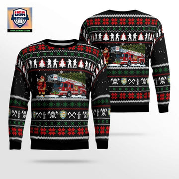 Houston Fire Department Christmas AOP Sweater ? CD31 ? Usalast