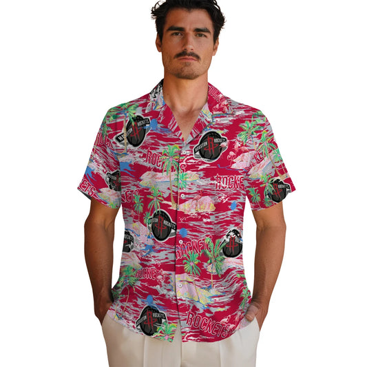 Houston Rockets Flamingo Retreat 2026 Hawaiian Shirt – Moonbestprint