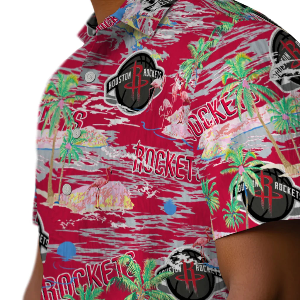 Houston Rockets Flamingo Retreat 2026 Hawaiian Shirt – Moonbestprint