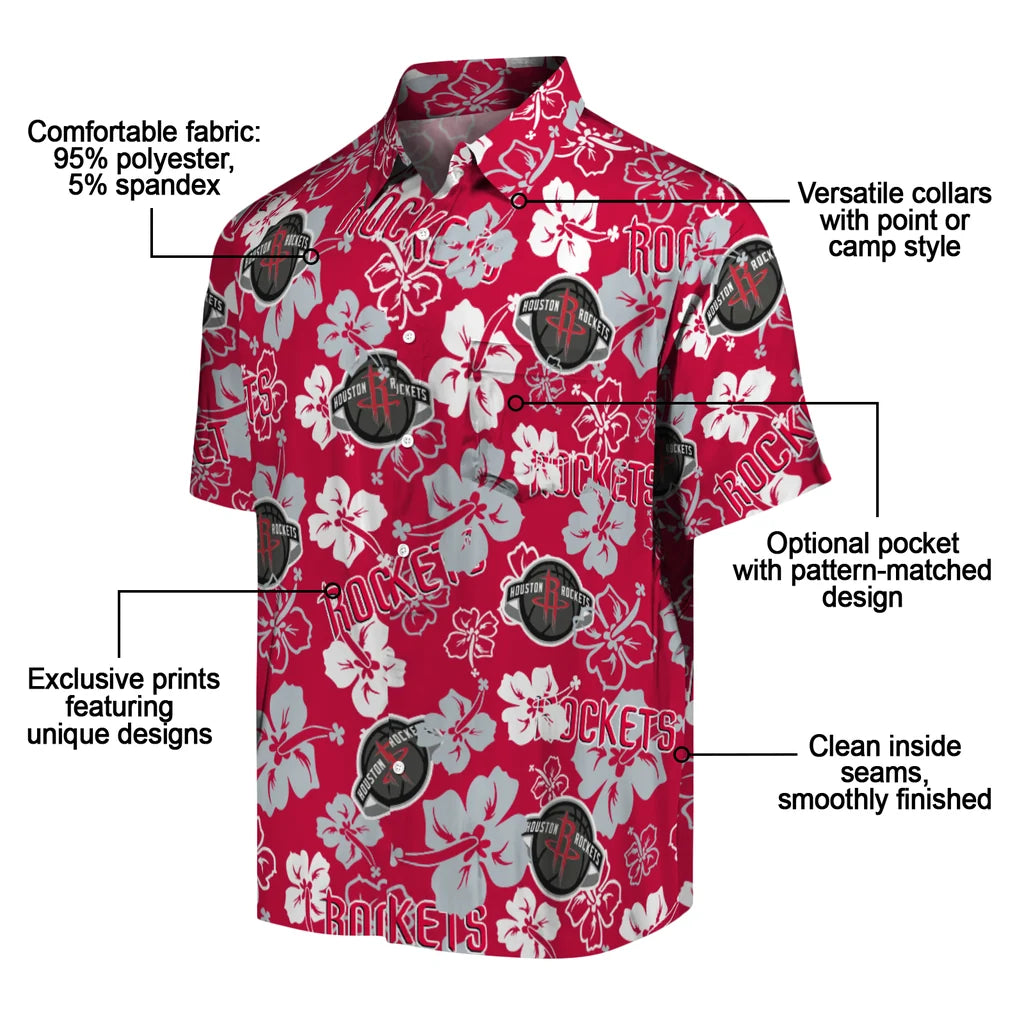 Houston Rockets Hibiscus Bloom Hawaiian Shirt – Moonbestprint