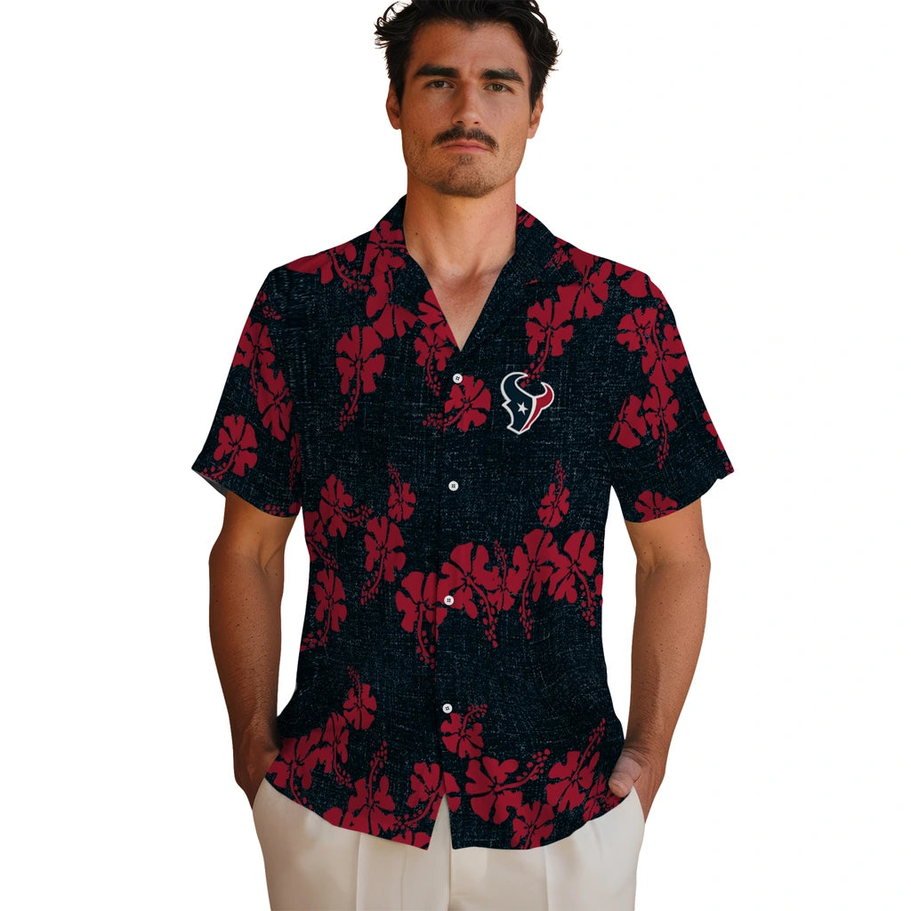 Houston Texans Hawaiian Shirt - 50th State Flower | Moonbestprint