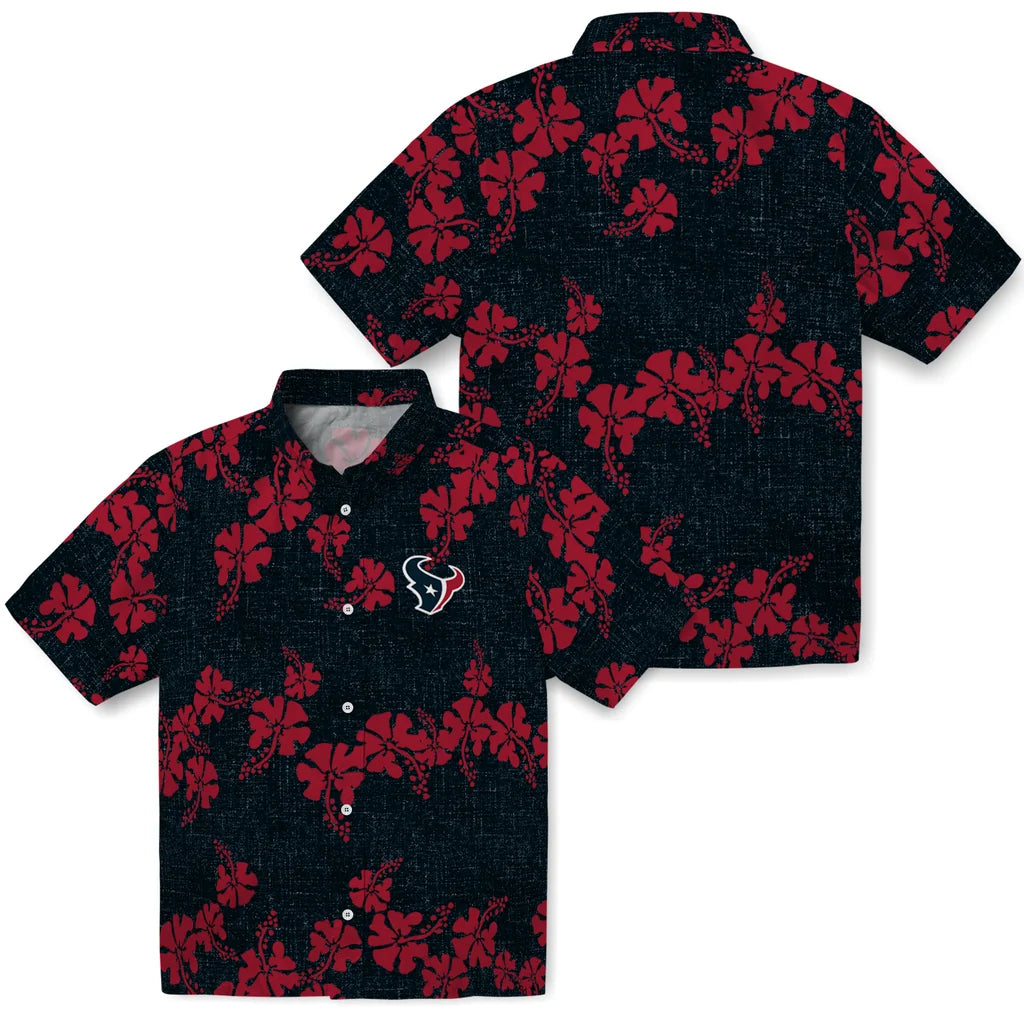 Houston Texans Hawaiian Shirt - 50th State Flower | Moonbestprint