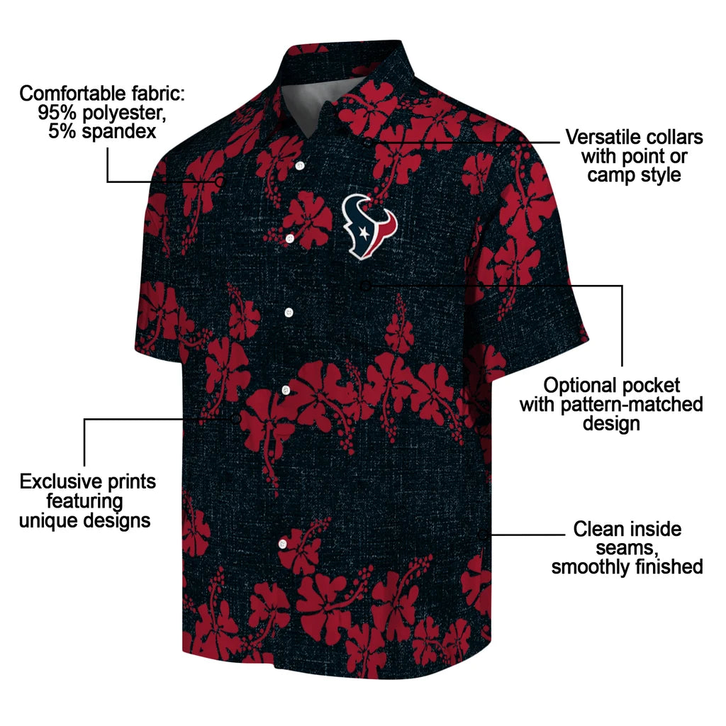 Houston Texans Hawaiian Shirt - 50th State Flower | Moonbestprint