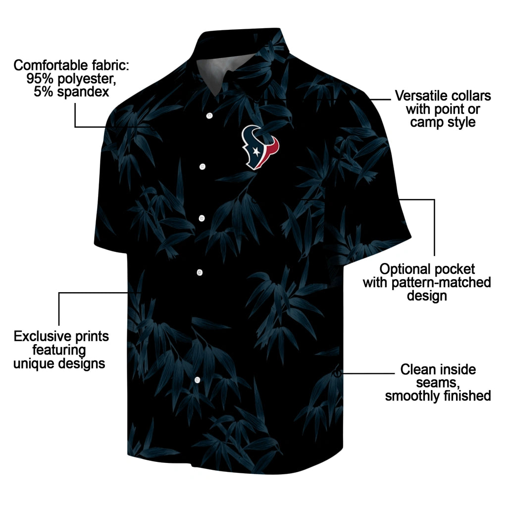 Houston Texans Hawaiian Shirt - Bamboo Branches | Moonbestprint