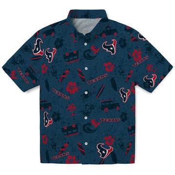 Houston Texans Hawaiian Shirt - Beach Vibe | Moonbestprint