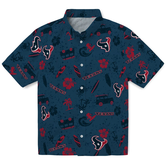 Houston Texans Hawaiian Shirt - Beach Vibe | Moonbestprint