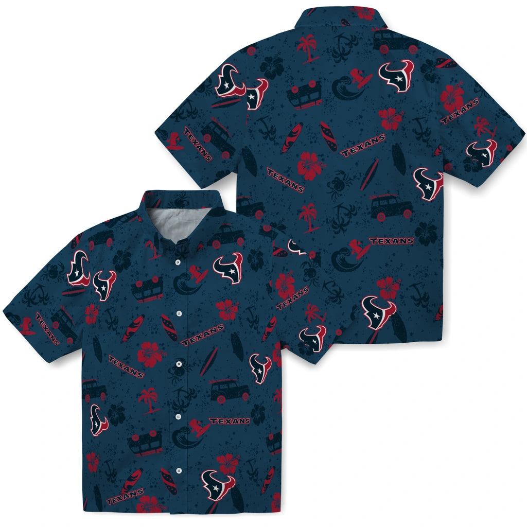 Houston Texans Hawaiian Shirt - Beach Vibe | Moonbestprint