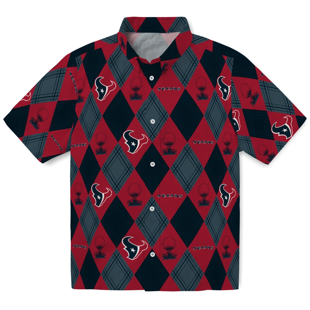 Houston Texans Hawaiian Shirt - Golfing Plaid | Moonbestprint