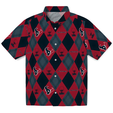 Houston Texans Hawaiian Shirt - Golfing Plaid | Moonbestprint