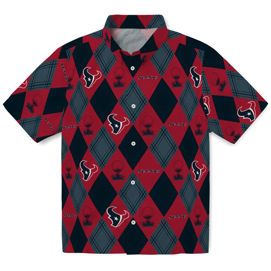 Houston Texans Hawaiian Shirt - Golfing Plaid | Moonbestprint