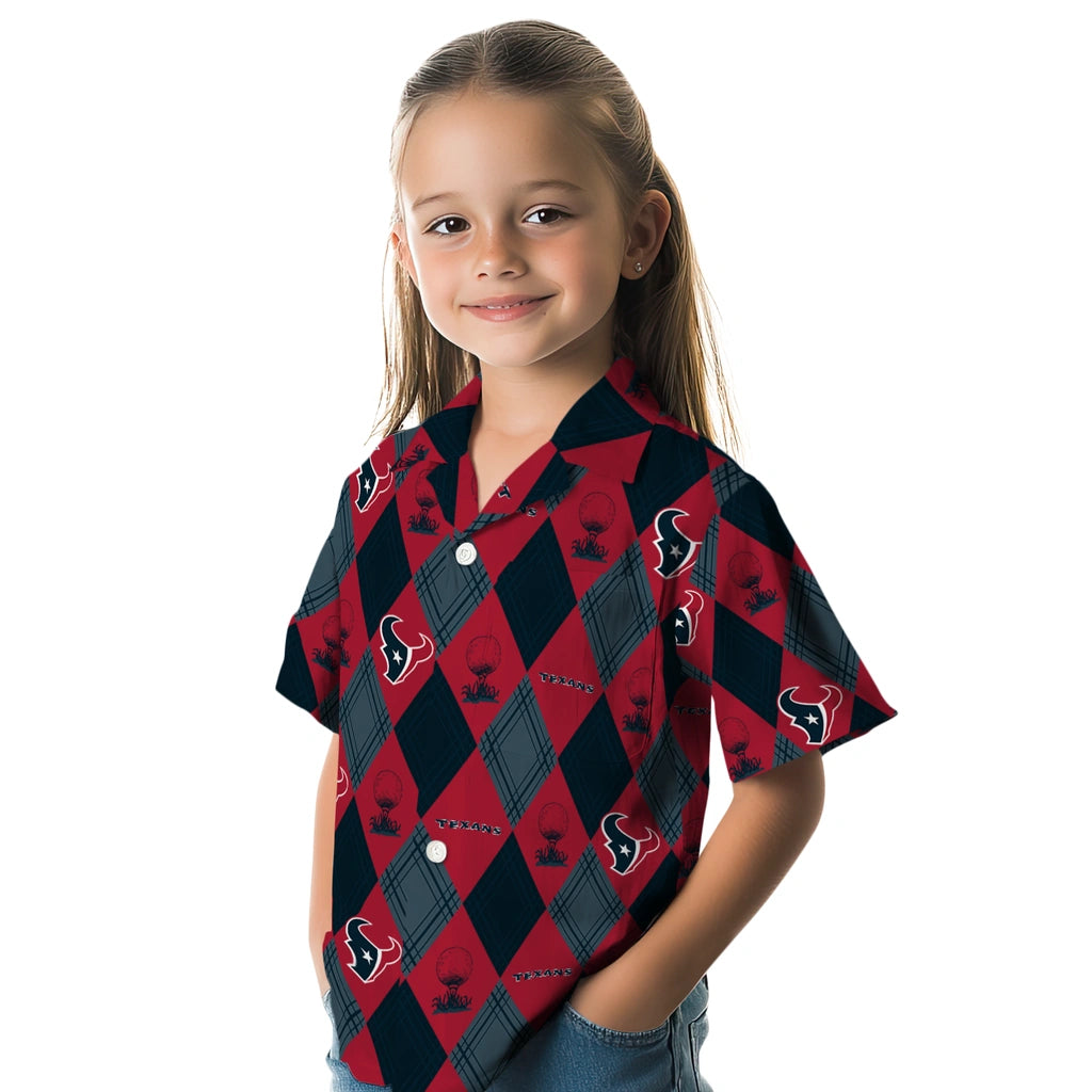 Houston Texans Hawaiian Shirt - Golfing Plaid | Moonbestprint