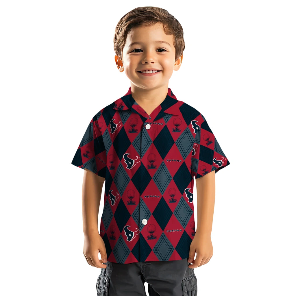 Houston Texans Hawaiian Shirt - Golfing Plaid | Moonbestprint