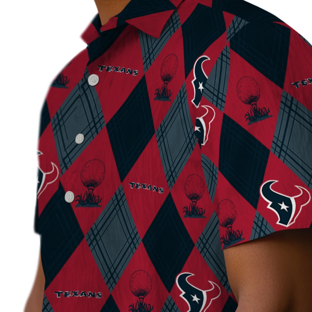 Houston Texans Hawaiian Shirt - Golfing Plaid | Moonbestprint