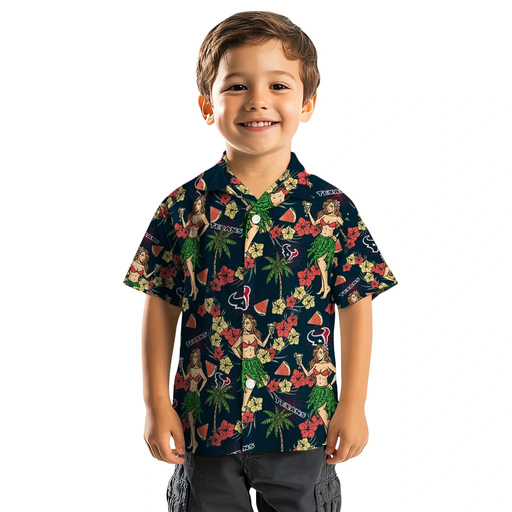 Houston Texans Hawaiian Shirt - Hawaiian Girls Design | Moonbestprint