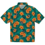 Houston Texans Hawaiian Shirt - Hibiscus and Palm Leaves | Moonbestprint