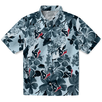 Houston Texans Hawaiian Shirt - Hibiscus Arrangement | Moonbestprint