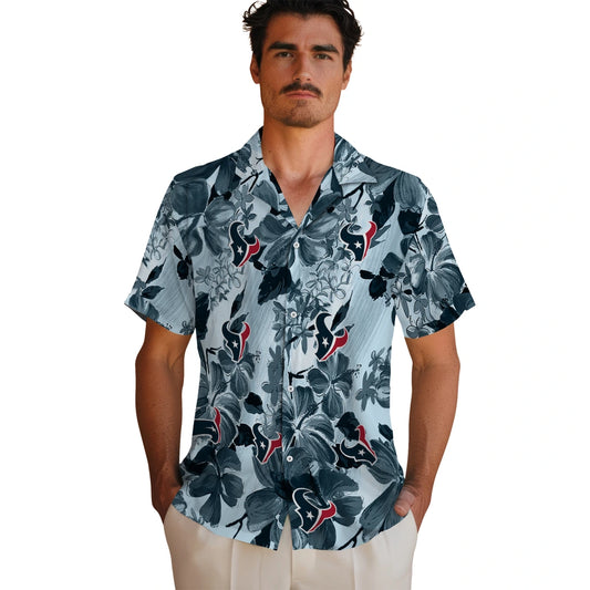 Houston Texans Hawaiian Shirt - Hibiscus Arrangement | Moonbestprint
